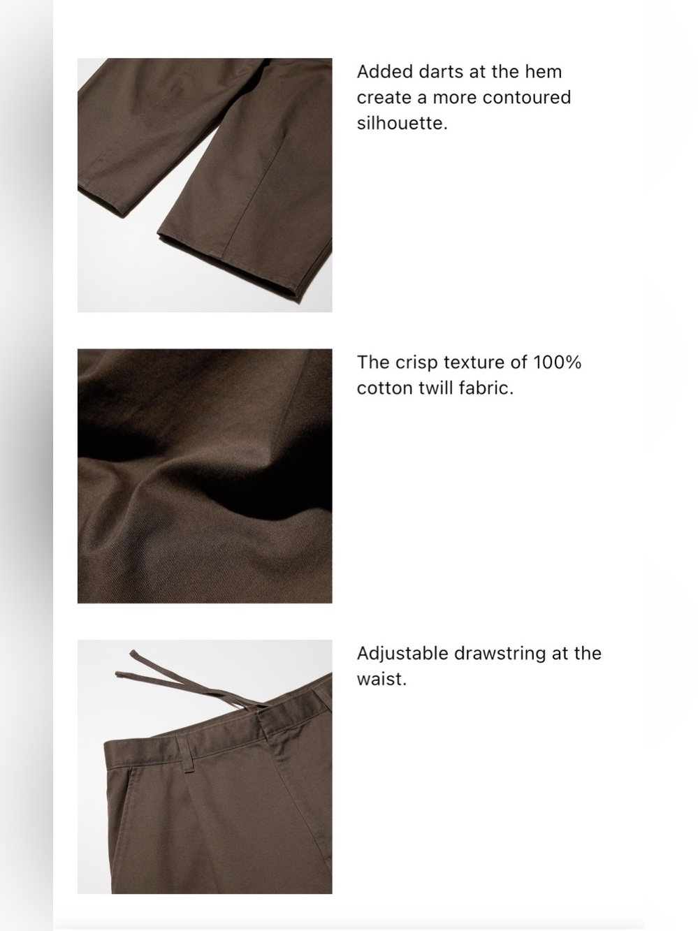 Uniqlo Cream Cotton pants (unisex) - Picture 10 of 12